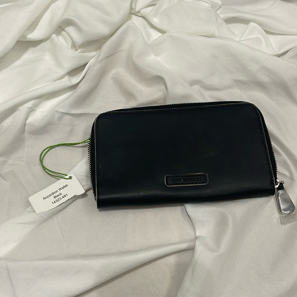 Vera Bradley Black Accordion Wallet